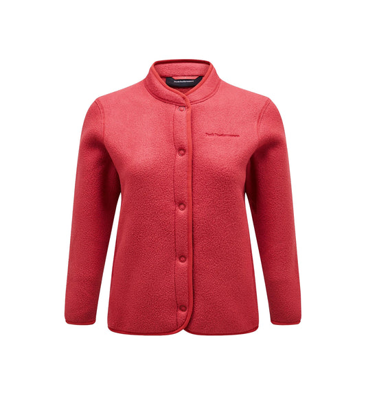 W Fleece Snap Cardigan