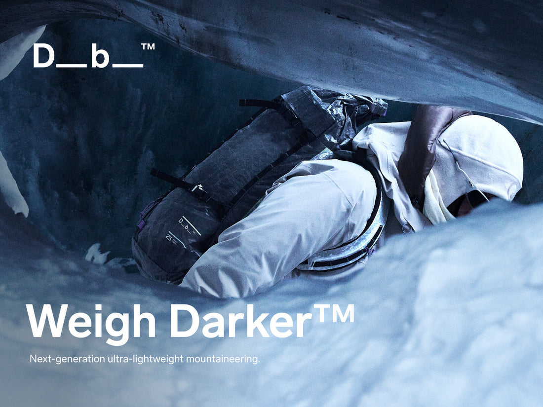 軽量で丈夫なALUULA Graflyte生地を採用したDbのバックパック「Weigh Lighterシリーズ」。旅やスポーツに最適なマウンテニアリングバックパック。