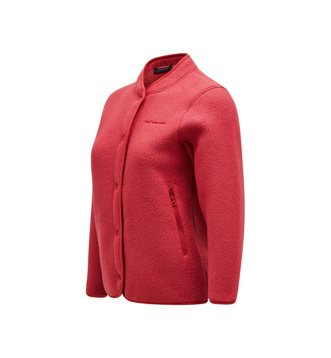 W Fleece Snap Cardigan