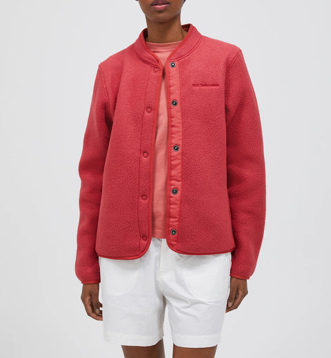 W Fleece Snap Cardigan