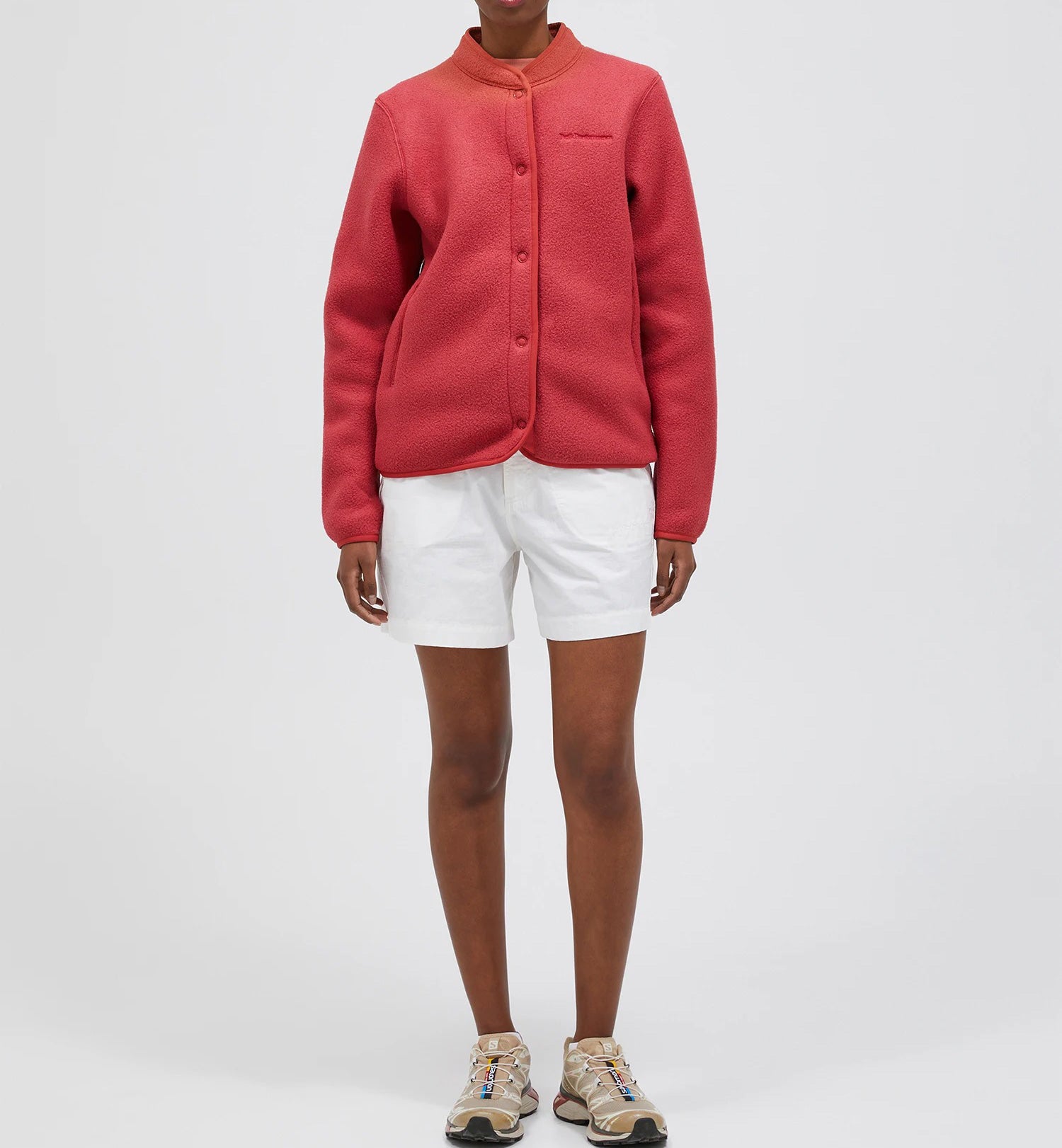 W Fleece Snap Cardigan