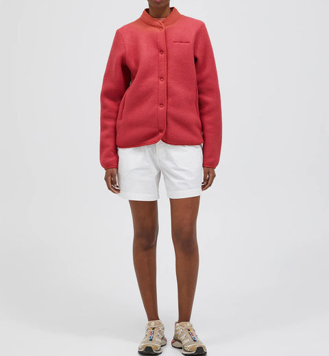 W Fleece Snap Cardigan