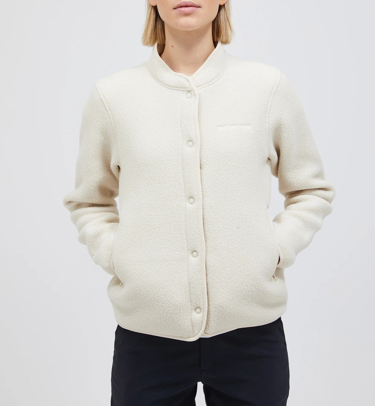 W Fleece Snap Cardigan
