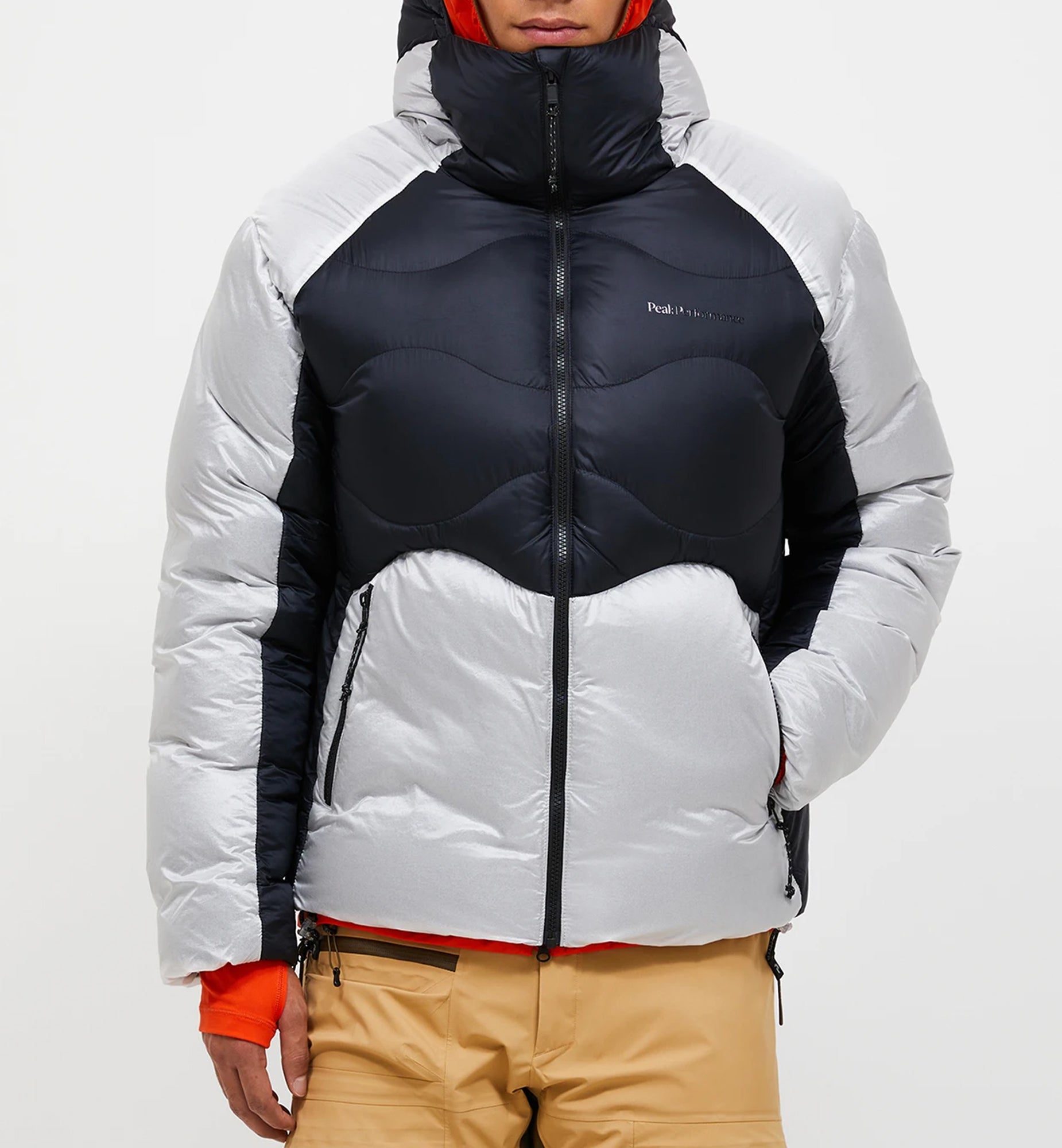 Peak Performance ダウンジャケット M オレンジ PEAKPERFORMANCE ピークパフォーマンス 切替ダウンジャケット オレンジ